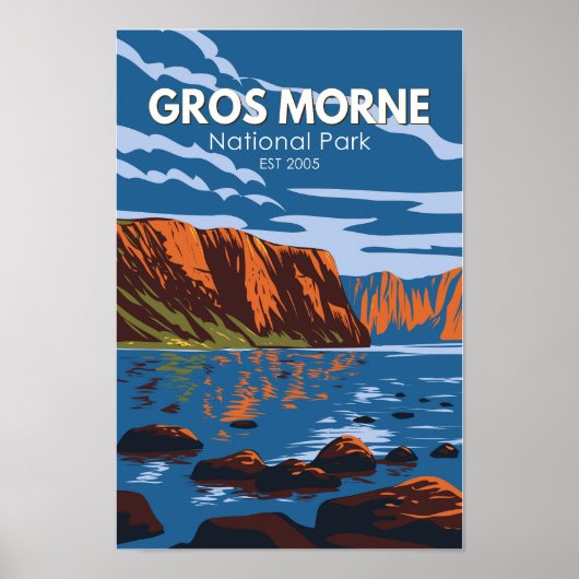 Gros Morne National Park Canada Travel Art Poster (Voorkant)