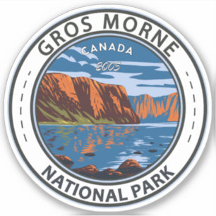Gros Morne National Park Canada Travel Art  Sticker