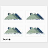 Gros Morne National Park Mountain Sun Rechthoekige Sticker (Vel)