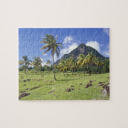 Gros Piton uitzicht langs het historische pad in Legpuzzel (Horizontaal)