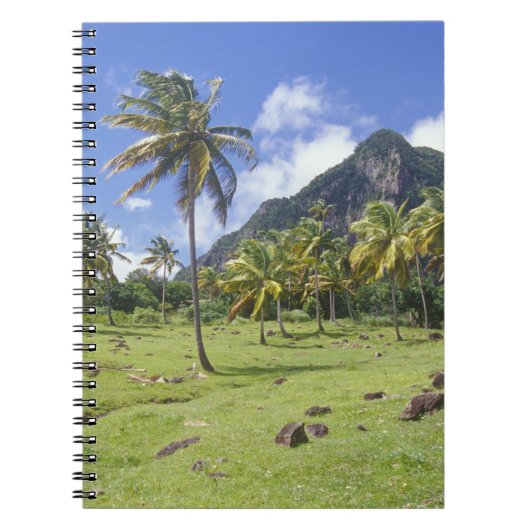 Gros Piton uitzicht langs het historische pad in Notitieboek (Voorkant)