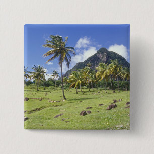 Gros Piton uitzicht langs het historische pad in Vierkante Button 5,1 Cm