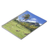 Gros Piton-uitzicht langs het historische spoor in Notitieboek (Linkerzijde)