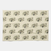 Grosbeak met roos, Amerikaanse vogels Theedoek (Horizontaal)