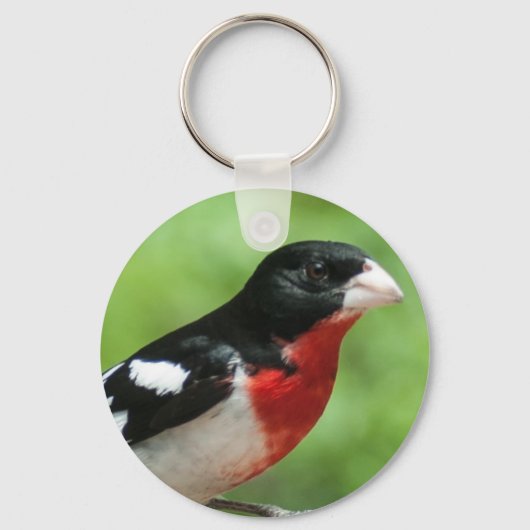 Grosbeak met roos sleutelhanger (Voorkant)