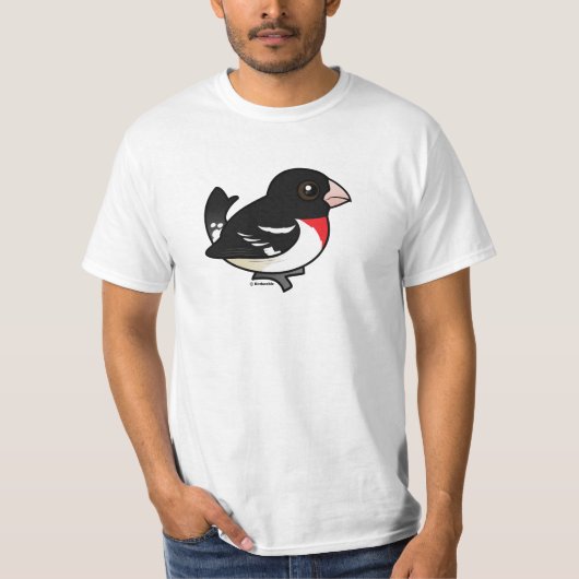 Grosbeak met roos t-shirt (Voorkant)