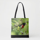 Grosbeak-Tas met mannelijke Roos Tote Bag (Voorkant)