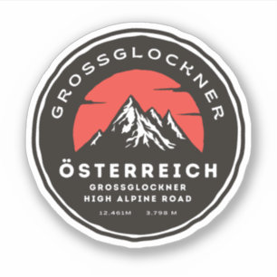 Grosglockner Hoogalpiene Weg oostenrijkse Alpen mo Sticker