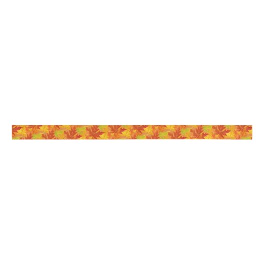 Grosgrain Ribbon-Autumn Leaves Grosgrain Lint (Voorkant)