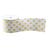 Grosgrain Ribbon-Gold Stars Grosgrain Lint (Spoel)