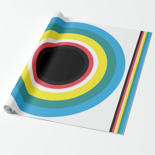 Grosgrain Wrapping Paper - Centerpiece 1 Cadeaupapier (Uitgerold)