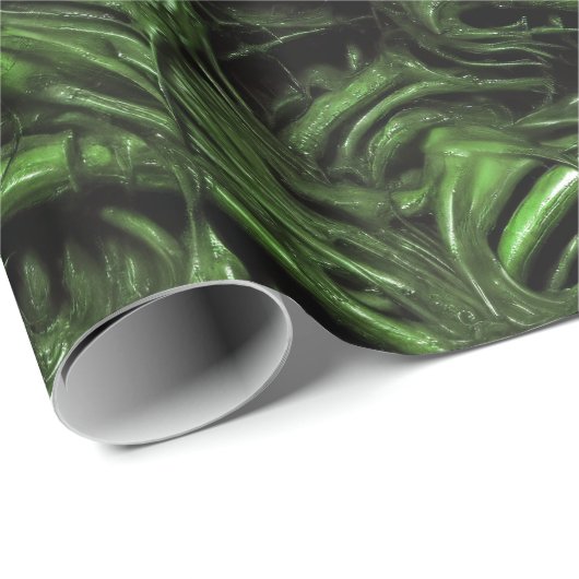 Gross Alien Bio Sludge Green Wrapping Paper Cadeaupapier (Rol Hoek)