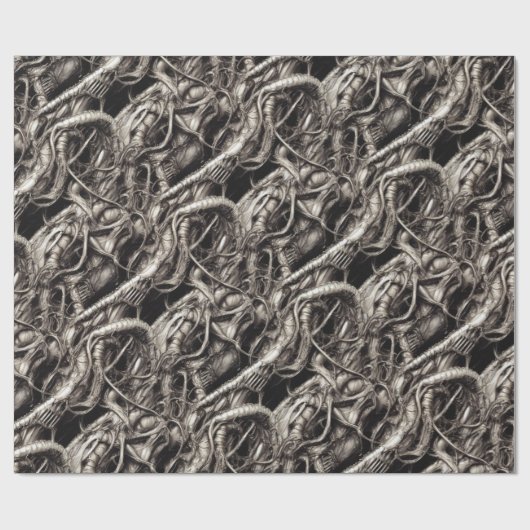 Gross Alien Biomatter Wrapping Paper Cadeaupapier (Vlak)