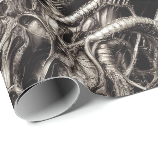 Gross Alien Biomatter Wrapping Paper Cadeaupapier (Rol Hoek)