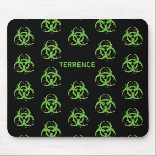 Gross Grungy Green Biohazard Muismat