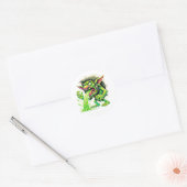 Gross Out Puking Troll Slime & Lachen Ronde Sticker (Envelop)