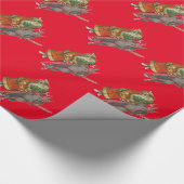 Gross vom Krampus en Santa Wrapping Paper Cadeaupapier (Hoek)