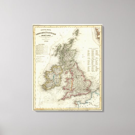 Grossbritannien Ierland Canvas Afdruk (Voorkant)