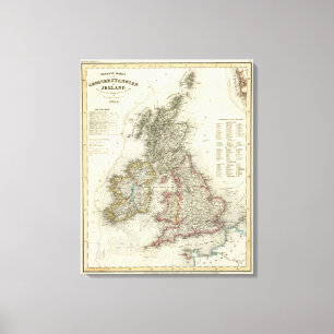 Grossbritannien Ierland Canvas Afdruk