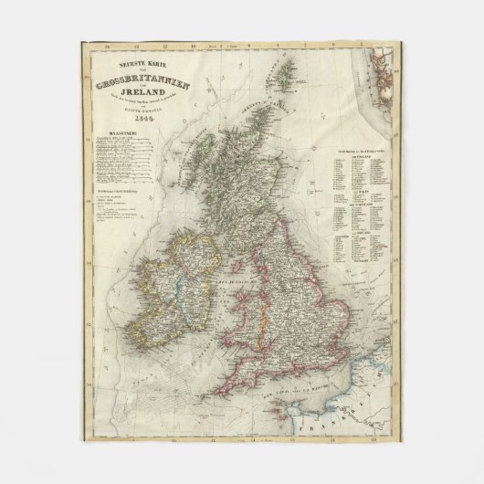 Grossbritannien Ierland Fleece Deken (Voorkant)