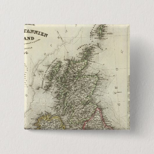 Grossbritannien Ierland Vierkante Button 5,1 Cm (Voorkant)