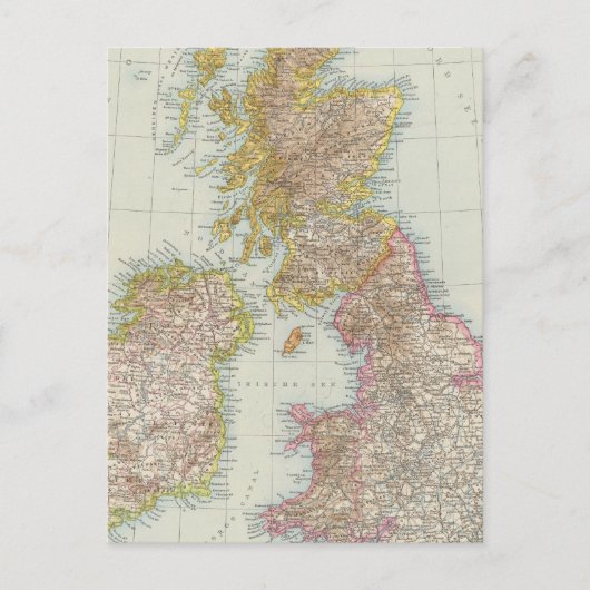 Grossbritannien Irland - Kaart van het Verenigd Ko (Voorkant)