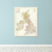 Grossbritannien Irland - Kaart van het Verenigd Ko Canvas Afdruk (Insitu (Houten vloer))