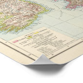 Grossbritannien Irland - Kaart van het Verenigd Ko Poster (Hoek)