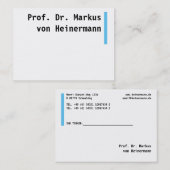 Große Businesscards Visitekaartje (Voorkant / Achterkant)