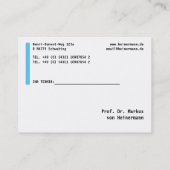 Große Businesscards Visitekaartje (Achterkant)
