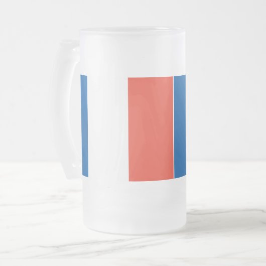 Große Glastasse Frankreich Fahne Matglas Bierpul (Voorkant links)