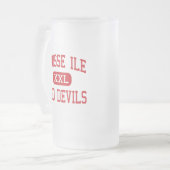 Grosse ijl - rode duiven - midden - zwarte hengel matglas bierpul (Voorkant links)