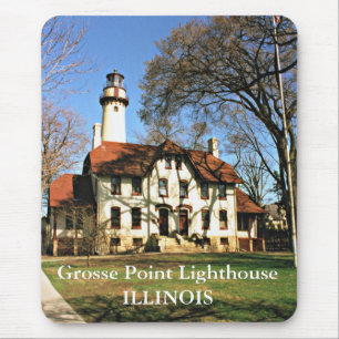 Grosse Point Lighthouse, Illinois Mousepad Muismat