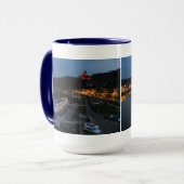 Große Ringer Tasse pulverblau Cochem an der Mosel Mok (Voorkant links)