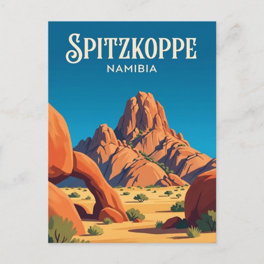 Grosse Spitzkoppe Namibië Briefkaart (Voorkant)