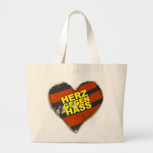 GROSSE Tasche für ein GROSSES Herz Grote Tote Bag (Voorkant)