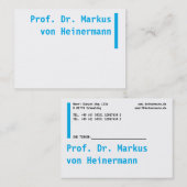 Große Visitenkarten Visitekaartje (Voorkant / Achterkant)