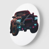 Große Wanduhr Dodge TRX Neon Truck Grote Klok (Hoek)