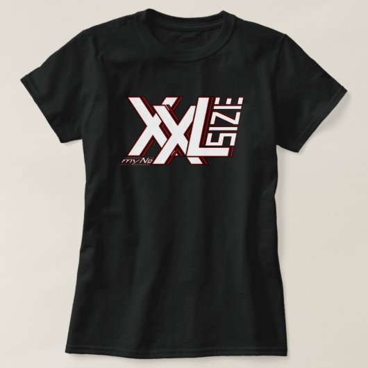 Grösse XXL - SIZE XXL - my Number Designerschrift T-shirt (Design voorkant)