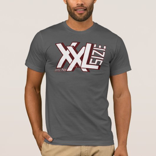 Grösse XXL - SIZE XXL - my Number  Designerschrift T-shirt (Voorkant)