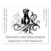 Großer Doggen Stempel viel Text (Afrduk)