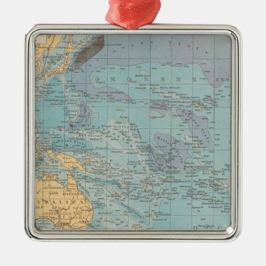 Grosser Ocean Metalen Ornament (Voorkant)