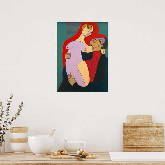Großes Liebespaar Poster (Keuken)