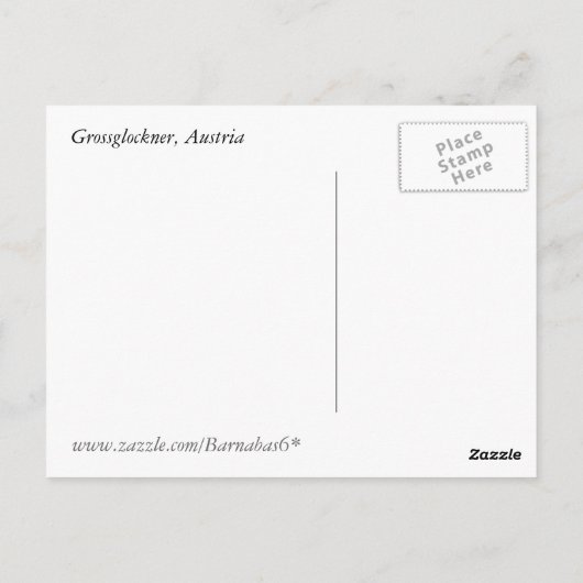 Grossglockner Briefkaart (Achterkant)