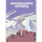 Grossglockner Duitsland bergposter. Sticker (Voorkant)