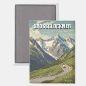 Grossglockner High Alpine Road Briefkaart Magneet (Voorkant / Achterkant)