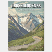 Grossglockner High Alpine Road Briefkaart Magneet (Voorkant)