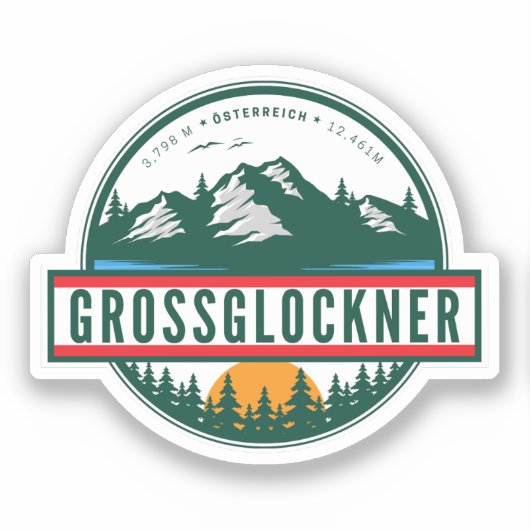 Grossglockner High Alpine Road oostenrijk alps mot Sticker (Voorkant)