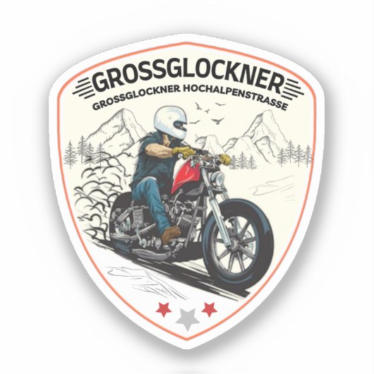 Grossglockner High Alpine Road oostenrijkse alpenm Sticker (Voorkant)