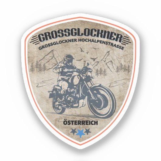 Grossglockner High Alpine Road oostenrijkse alpenm Sticker (Voorkant)